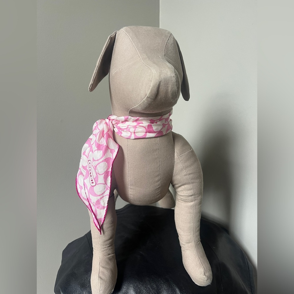 Stuffed dog that was used in a COACH store early 2000's to display dog collars.